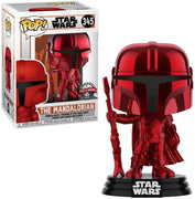 Pop Star Wars Mandalorian Mandalorian Red Metallic Vinyl Figure Target Exclusive #345