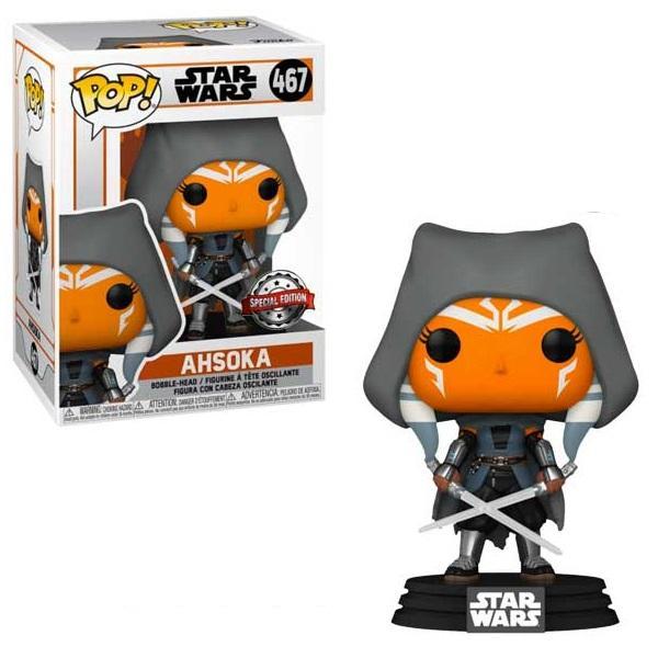 Pop Star Wars Mandalorian Hooded Ahsoka with Dual Sabers Vinyl Figure Special Edition #467