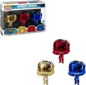 Pop DC Wonder Woman Gauntlets Chrome Vinyl Figure 3-Pack Exclusive