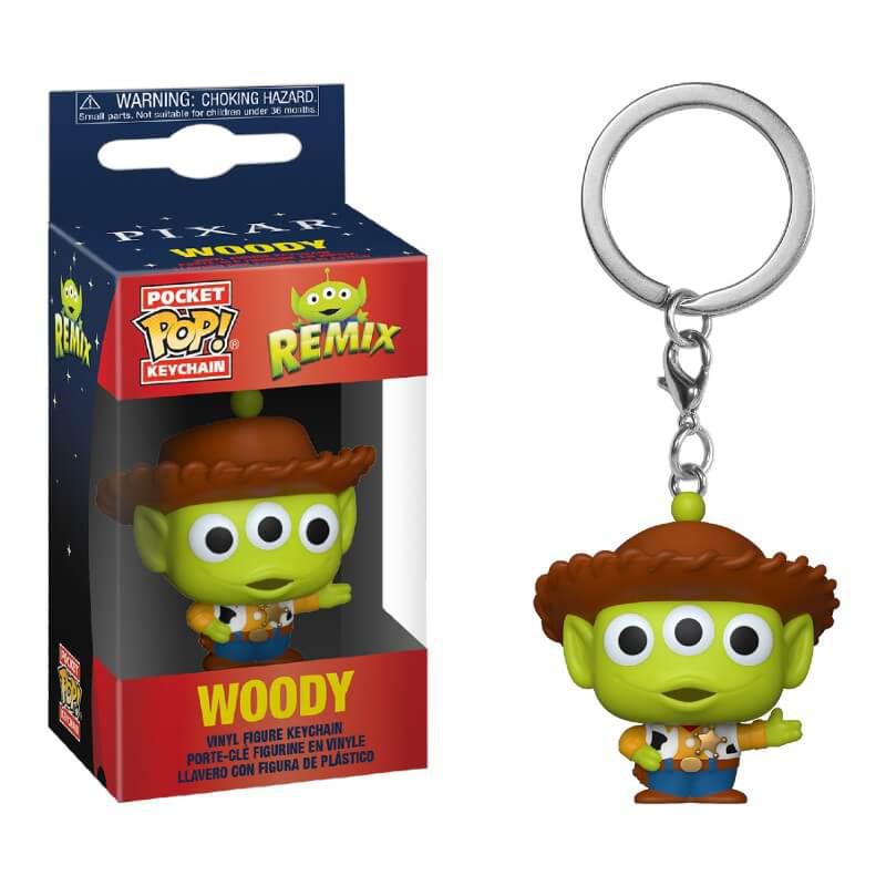 Pocket Pop Alien Remix Woody Vinyl Key Chain