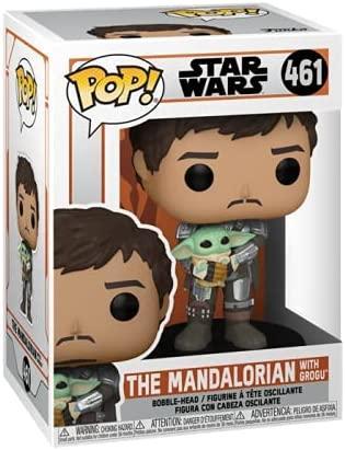 Pop Star Wars Mandalorian the Mandalorian with Grogu Vinyl Figure #461