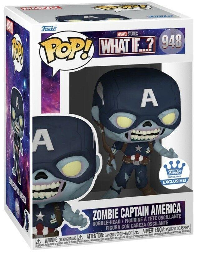 Pop Marvel What If...? Zombie Captain America Vinyl Figure Funko Exclusive #948