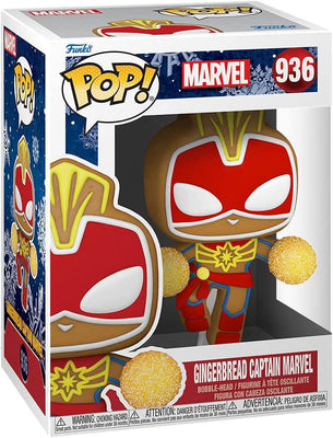 Pop Marvel Holiday Gingerbread Captain Marvel Vinyl Figure