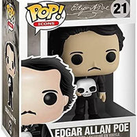 Pop Edgar Allan Poe Edgar Allan Poe with Skull Glow in the Dark Vinyl Figure Barnes & Noble Exclusive