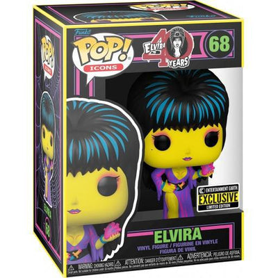 Pop Black Light Elvira 40th Anniversary Elvira Vinyl Figure