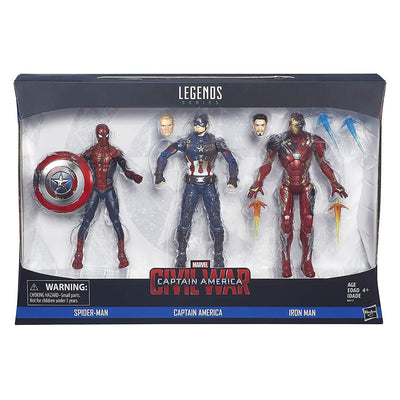 Marvel Legends Captain America Civil War Captain America, Iron Man, Spider-Man 6