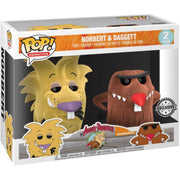 Pop Angry Beavers Norbert & Daggett Flock Vinyl Figure 2 Pack FYE Exclusive