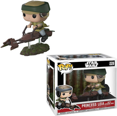 Pop Star Wars Princess Leia with Speeder Bike Rides Vinyl Figure