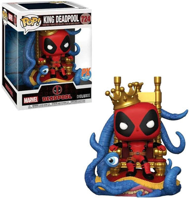 Pop Marvel Deadpool King Deadpool on Throne Deluxe Vinyl Figure PX Exclusive