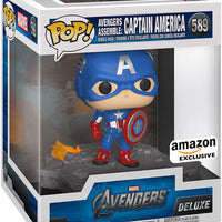 Pop Deluxe Marvel Avengers Assemble Series & Avengers Victory Shawarma Series Captain America Vinyl Figure Amazon Exclusive #589