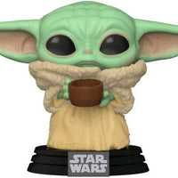 Pop Star Wars Mandalorian the Child with Cup Vinyl Figure