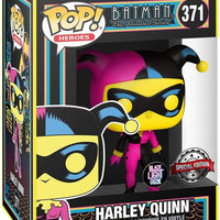 Pop Blacklight Batman Animated Series Harley Quinn Glow Vinyl Figure Hot Topic Exclusive