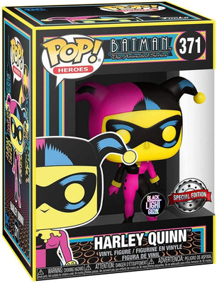 Pop Blacklight Batman Animated Series Harley Quinn Glow Vinyl Figure Hot Topic Exclusive