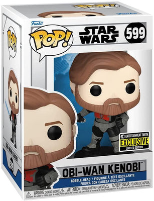 Pop Star Wars Clone Wars OBI-Wan Kenobi Mandalorian Armor Vinyl Figure EE Exclusive #599