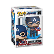 Pop Marvel Avengers Endgame Captain America w/ Broken Shield & Mjolnir Vinyl Figure #573