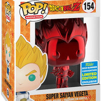 Pop Dragon Ball Z Super Saiyan Vegeta Red Chrome Vinyl Figure 2019 Summer Convention Exclusive