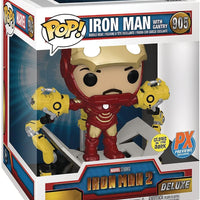 Pop Marvel Iron Man 2 Iron Man MKIV with Gantry Glow-in-the-Dark Deluxe Vinyl Figure #905