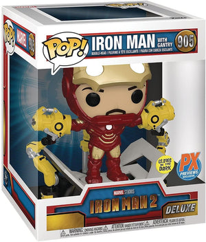 Pop Marvel Iron Man 2 Iron Man MKIV with Gantry Glow-in-the-Dark Deluxe Vinyl Figure #905