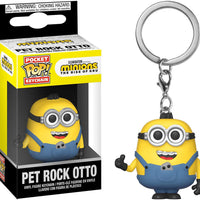 Pocket Pop Minions Rise of Gru Pet Rock Otto Vinyl Figure Key Chain