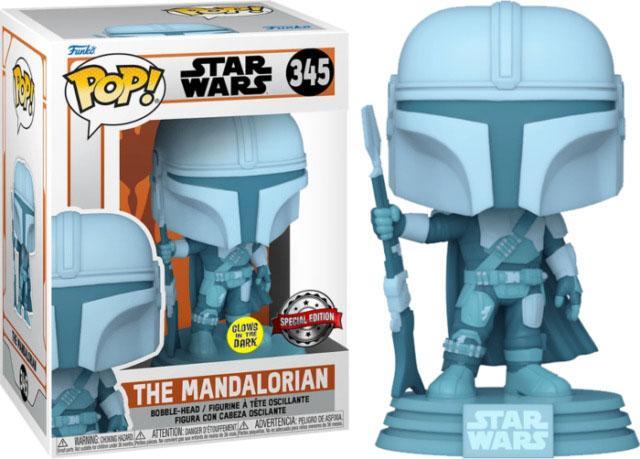 Pop Star Wars the Mandalorian Glow in the Dark Vinyl Figure Special Exclusive #345