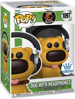 Pop Dug Days Dug with Headphones Vinyl Figure Funko Shop Exclusive