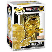 Pop Marvel Guardians of the Galaxy Gold Chrome Star-Lord Vinyl Figure BoxLunch Exclusive
