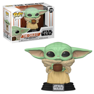 Pop Star Wars Mandalorian the Child with Cup Vinyl Figure