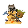 Pop Moments Guardians of the Galaxy Rocket & Groot Beach Day Vinyl Figure BoxLunch Exclusive #1089