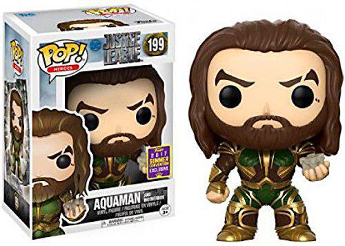 Pop Justice League Aquaman and Mother Box Vinyl Figure Summer Convention Exclusive