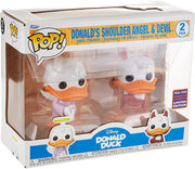 Pop Disney Donald Duck Donald's Shoulder Angel & Devil Vinyl Figure Set 2022 Wondrous Convention Exclusive