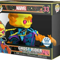 Pop Marvel Ghost Rider Black Light Vinyl Figure Deluxe Ride Funko Exclusive #33