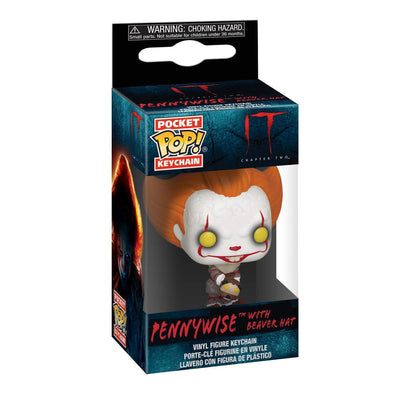 Pocket Pop KeyChain It 2 Pennywise with Beaver Hat Vinyl Figure