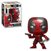 Pop Marvel 80th First Appearance Deadpool Damaged Metallic Vinyl Figure BoxLunch Exclusive #590