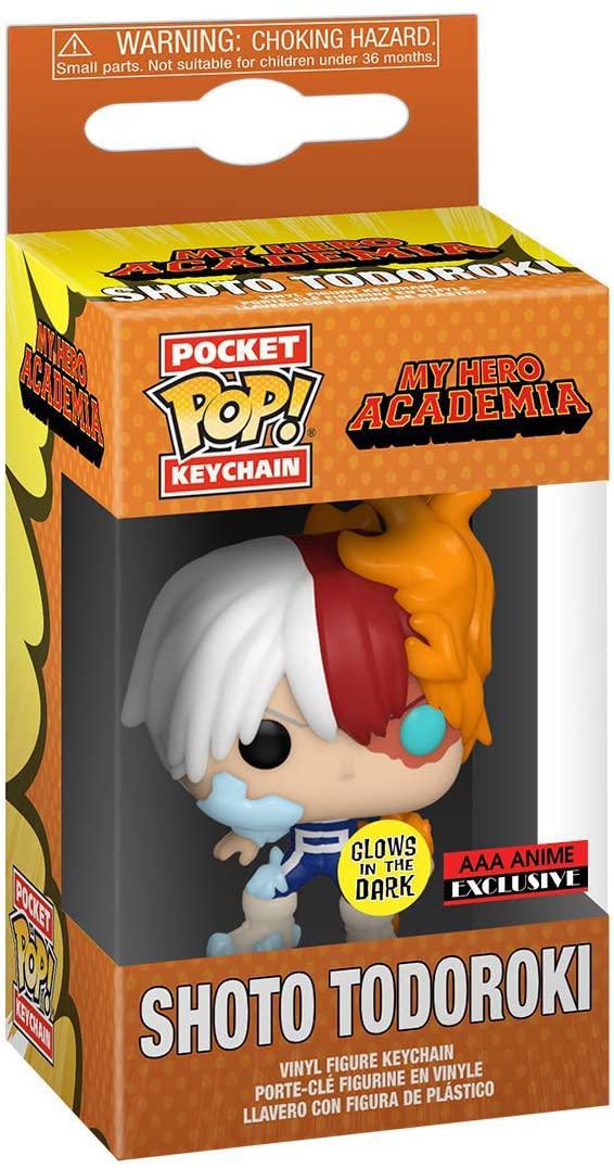 Pocket Pop My Hero Academia Shoto Todoroki Glow in the Dark Vinyl Key Chain AAA Anime Exclusive