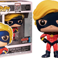 Pop Marvel 80 Years First Appearance Captain Marvel Mar-Vell Vinyl Figure Shared Sticker Exclusive NYCC