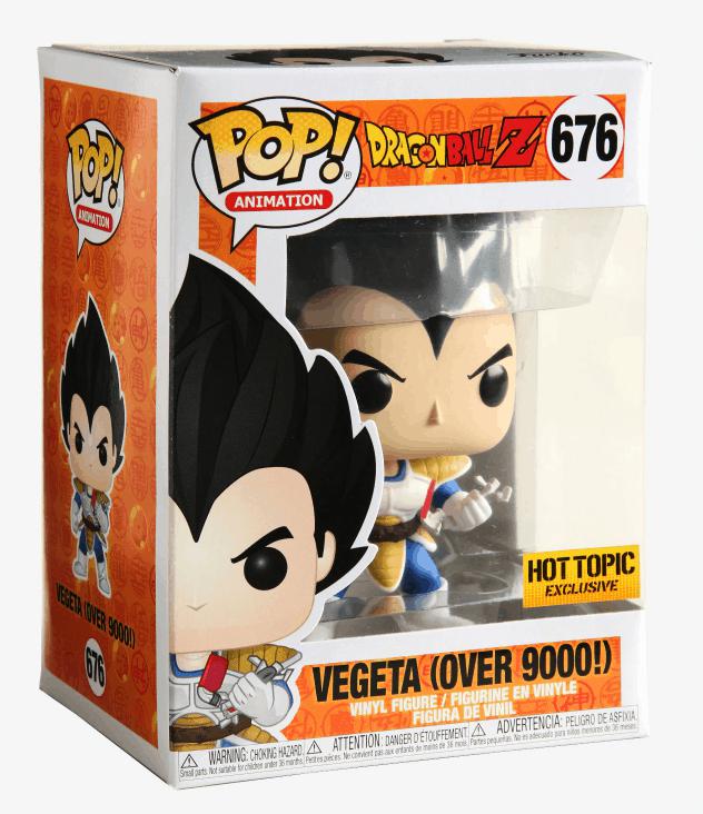 Pop Dragon Ball Z Vegeta (Over 9000!) Vinyl Figure Hot Topic Exclusive #676