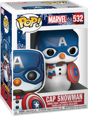 Pop Marvel Holiday Captain America Snowman Vinyl Figure