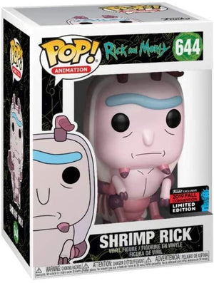 Pop Rick & Morty Shrimp Rick Vinyl Figure NYCC Shared Sticker Exclusive
