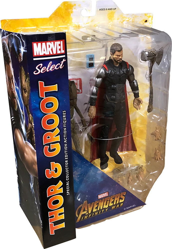 Marvel Select Marvel Avengers Infinity War Thor & Groot Action Figure