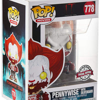 Pop It Pennywise with Skate Board Vinyl Figure Hot Topic Exclusive