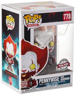 Pop It Pennywise with Skate Board Vinyl Figure Hot Topic Exclusive