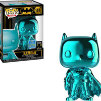 Pop DC Batman 80 Years Teal Chrome Batman 2019 Vinyl Figure Shared Sticker Exclusive