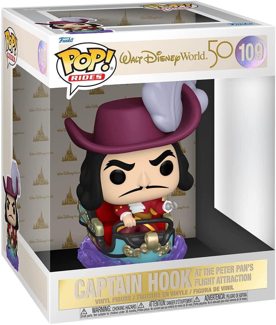 Pop Ride Walt Disney World 50th Captain Hook at Peter Pan's Flight Attraction Vinyl Figure