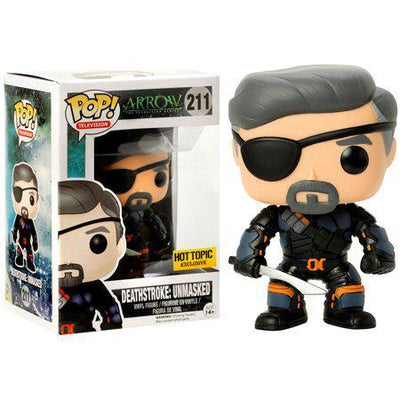 Pop Arrow Deathstroke: Unmasked Vinyl Figue Hot Topic Exclusive