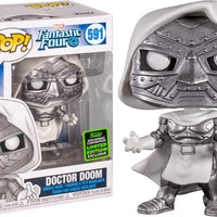 Pop Marvel Fantastic Four Dr. Doom White Vinyl Figure 2020 ECCC Shared Exclusive