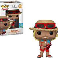 Po Overwatch McCree Lifeguard Beach Vinyl Figure 2019 Shared Sticker Summer Convention Exclusive