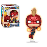 Pop Marvel Captain Marvel Fly Captain Marvel Glow in the Dark Vinyl Figure Special Edition