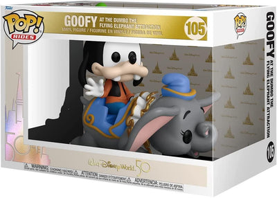 Pop Ride Walt Disney World 50th Goofy at the Dumbo the Flying Elephant Attraction Vinyl Figure #105