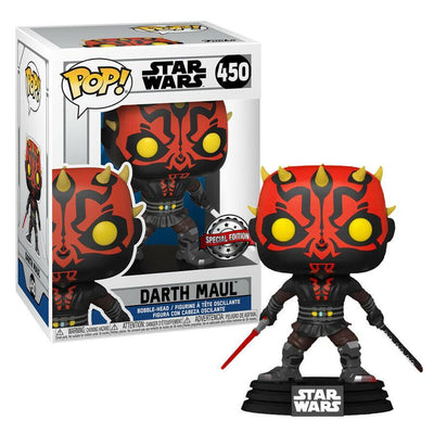 Pop Star Wars Clone Wars Darth Maul with Two Lightsabers Vinyl Figure Chalice Exclusive #450