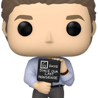 Pop Office Jim Halpert with Nonsense Sign Vinyl Figure